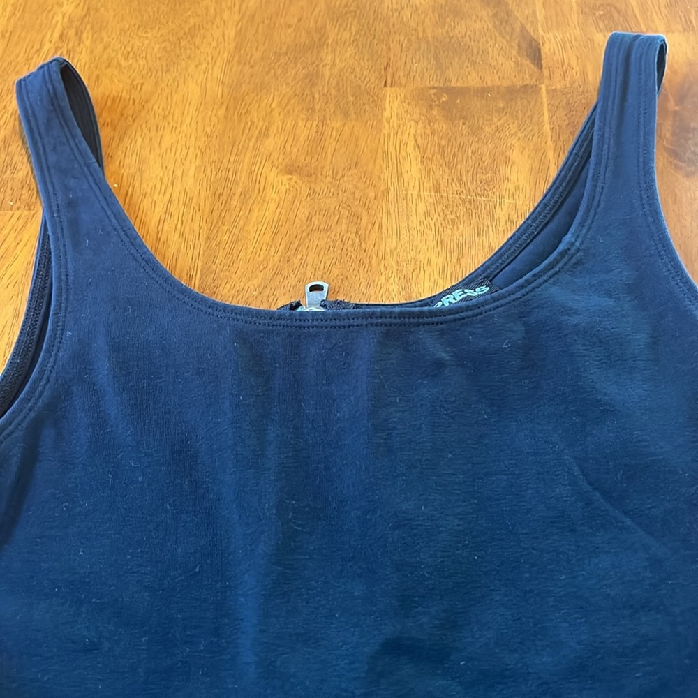 Express Black Sleeveless Peplum Top w/ Zipper - Picture 4 of 14